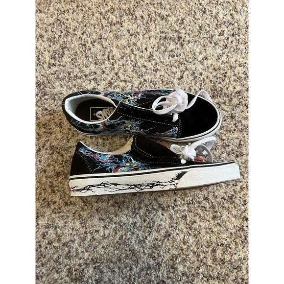 Vans New Old Skool 'Zap' Colorway Black/True White Unisex Men 7/ Women 8.5 GITD